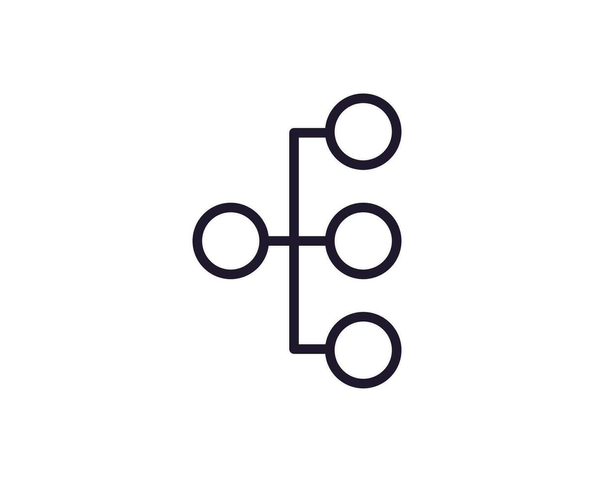 Hierarchy concept. Single premium editable stroke pictogram perfect for logos, mobile apps, online shops and web sites. Vector symbol isolated on white background.