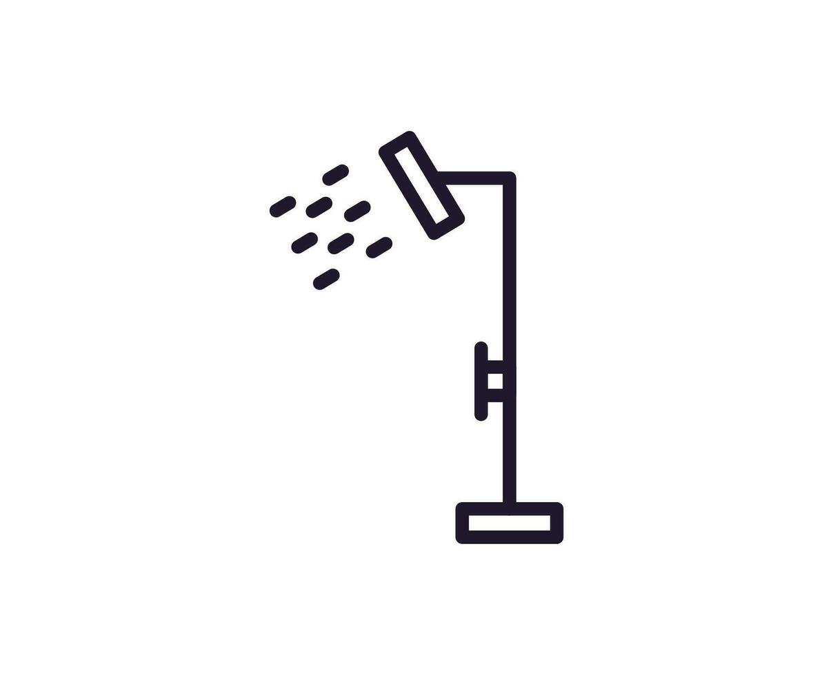 Single line icon of shower on isolated white background. High quality editable stroke for mobile apps, web design, websites, online shops etc. vector