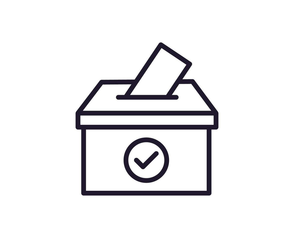 Single line icon of election on isolated white background. High quality editable stroke for mobile apps, web design, websites, online shops etc. vector