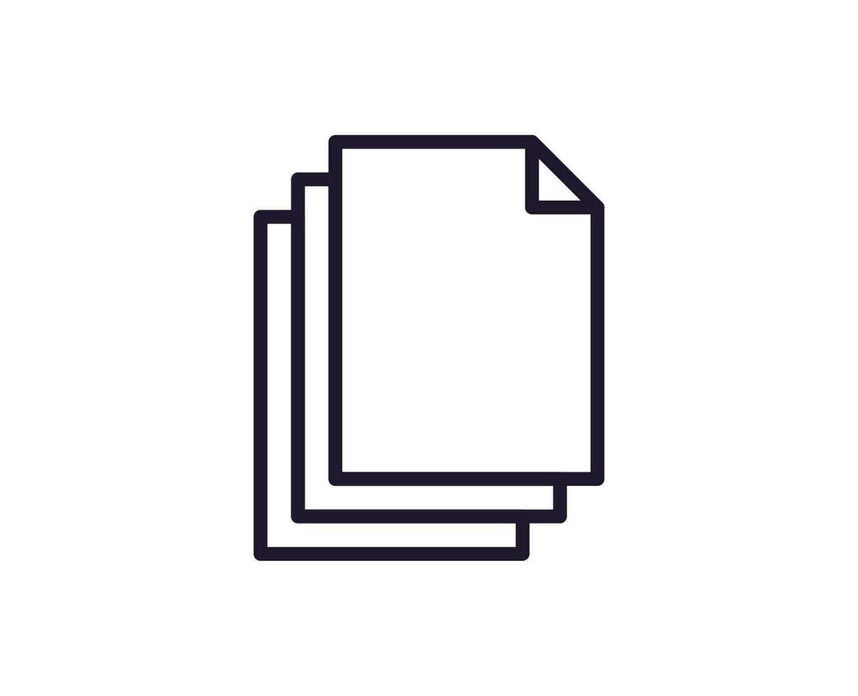Single line icon of file on isolated white background. High quality editable stroke for mobile apps, web design, websites, online shops etc. vector