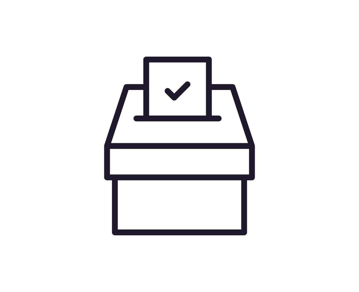 Single line icon of election on isolated white background. High quality editable stroke for mobile apps, web design, websites, online shops etc. vector