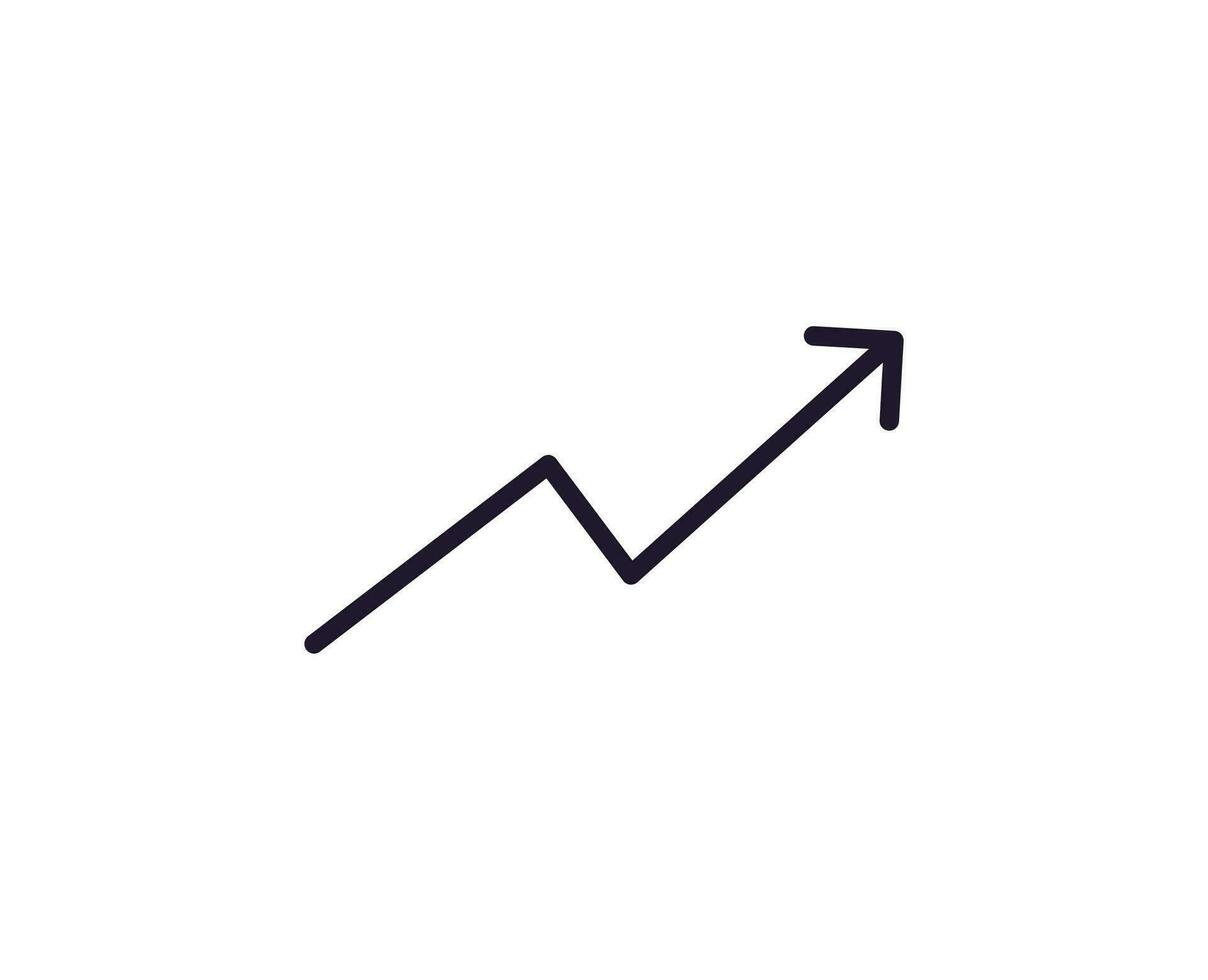 Graph concept. Modern outline high quality illustration for banners, flyers and web sites. Editable stroke in trendy flat style. Line icon of graph vector