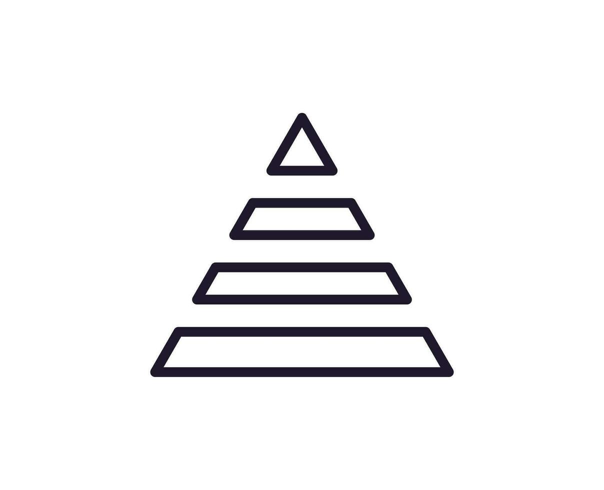 Hierarchy concept. Single premium editable stroke pictogram perfect for logos, mobile apps, online shops and web sites. Vector symbol isolated on white background.