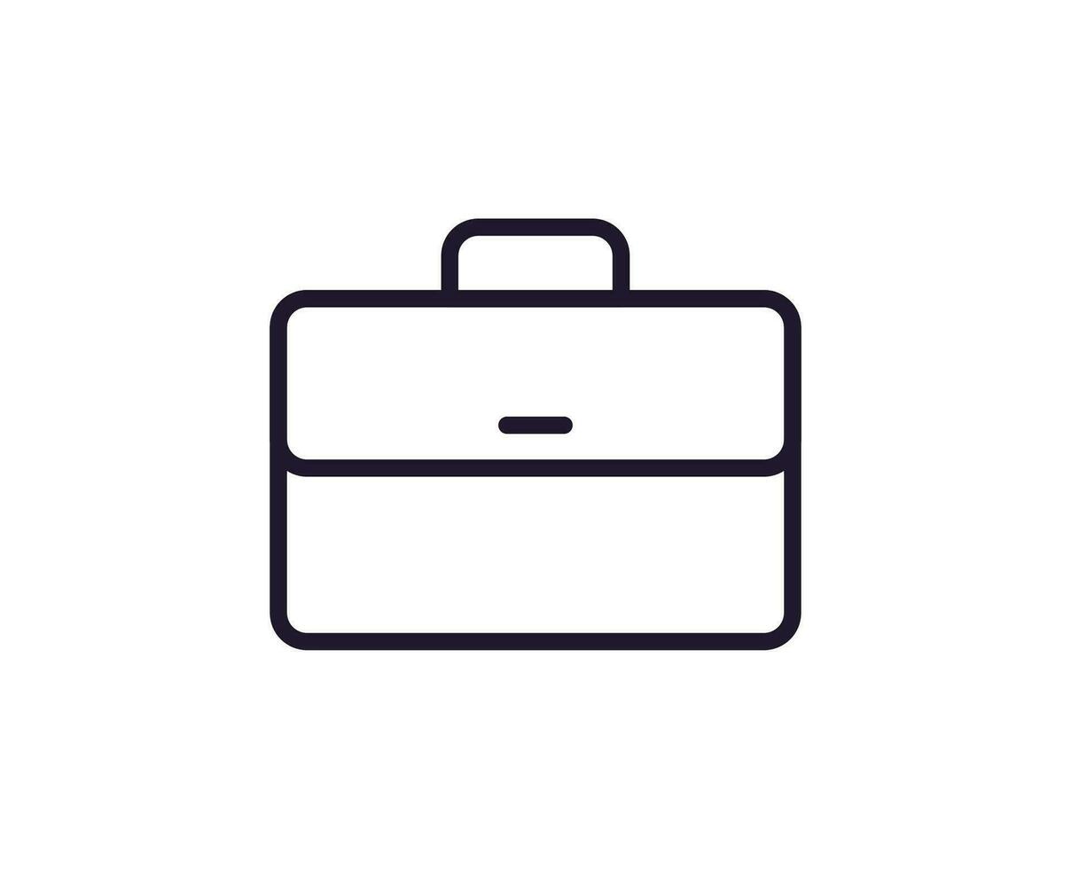 Single line icon of suitcase on isolated white background. High quality editable stroke for mobile apps, web design, websites, online shops etc. vector