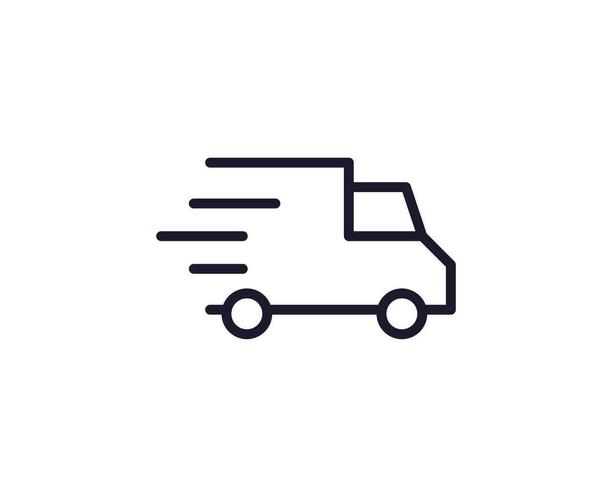 Truck concept. Modern outline high quality illustration for banners, flyers and web sites. Editable stroke in trendy flat style. Line icon of delivery vector