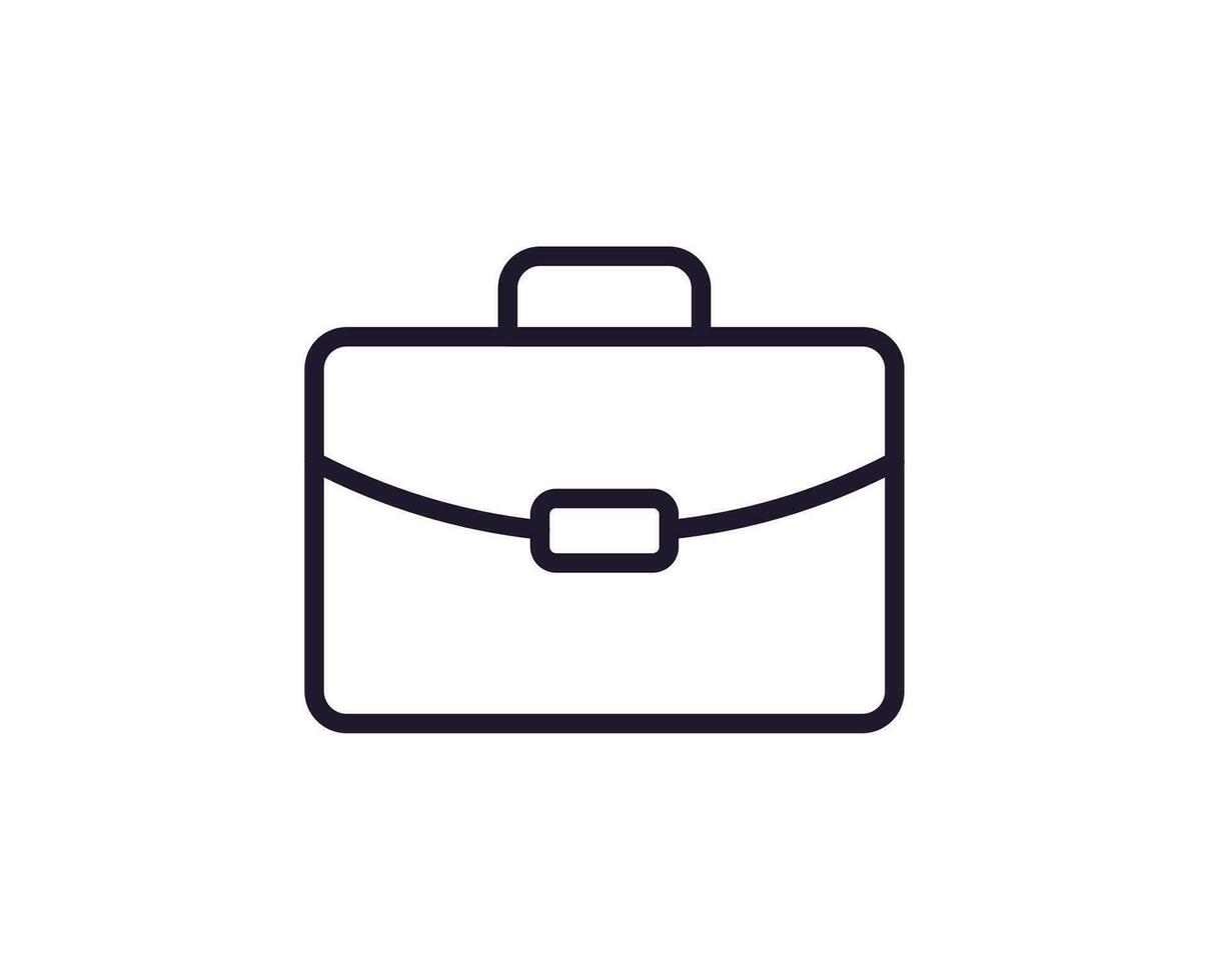 Single line icon of suitcase on isolated white background. High quality editable stroke for mobile apps, web design, websites, online shops etc. vector