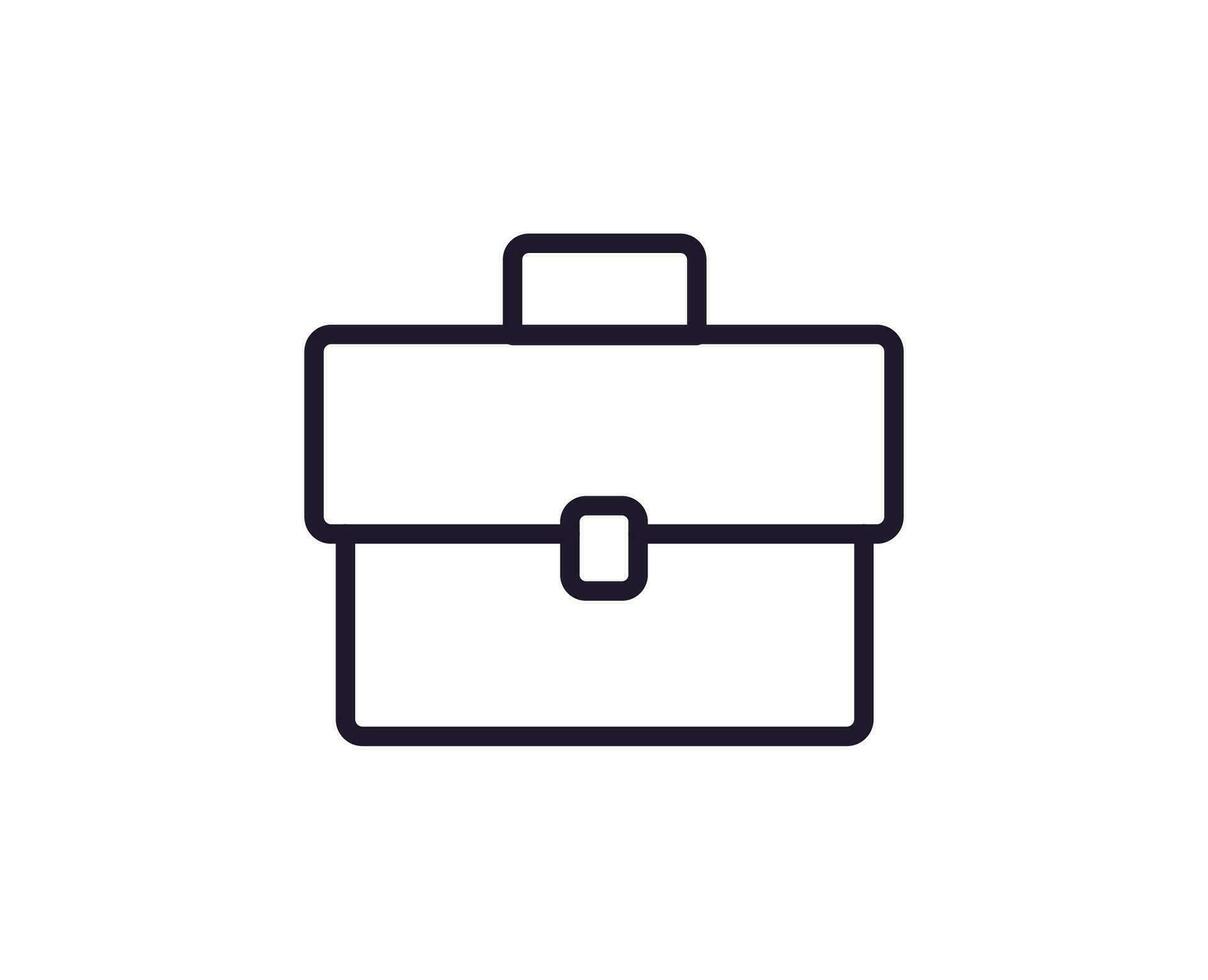 Single line icon of suitcase on isolated white background. High quality editable stroke for mobile apps, web design, websites, online shops etc. vector