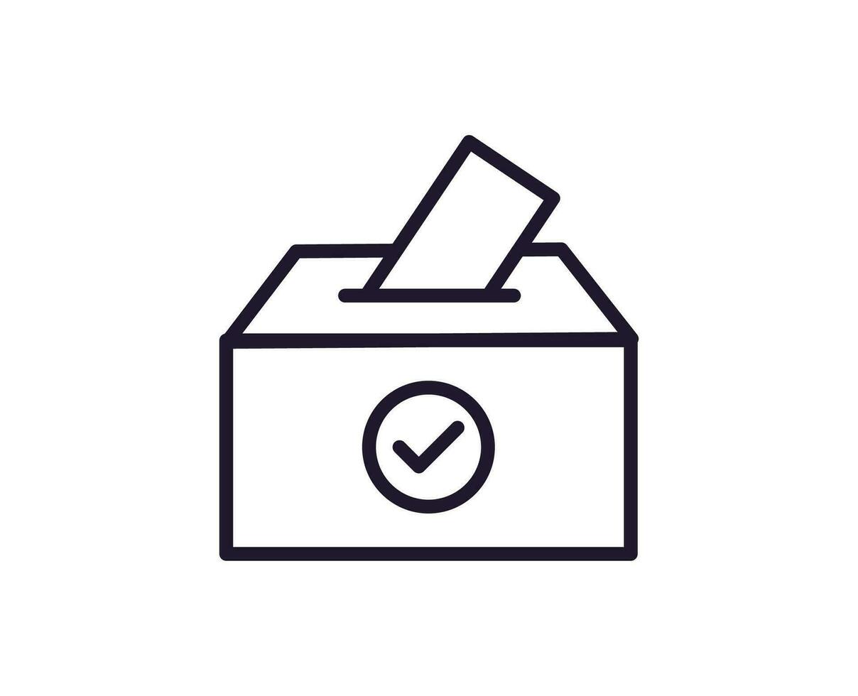 Single line icon of election on isolated white background. High quality editable stroke for mobile apps, web design, websites, online shops etc. vector