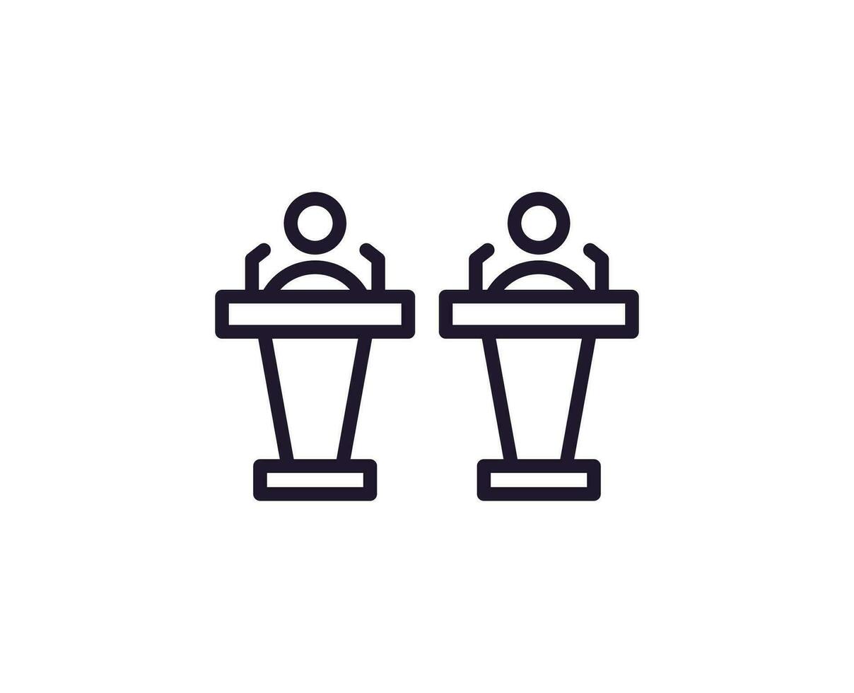 Single line icon of election on isolated white background. High quality editable stroke for mobile apps, web design, websites, online shops etc. vector