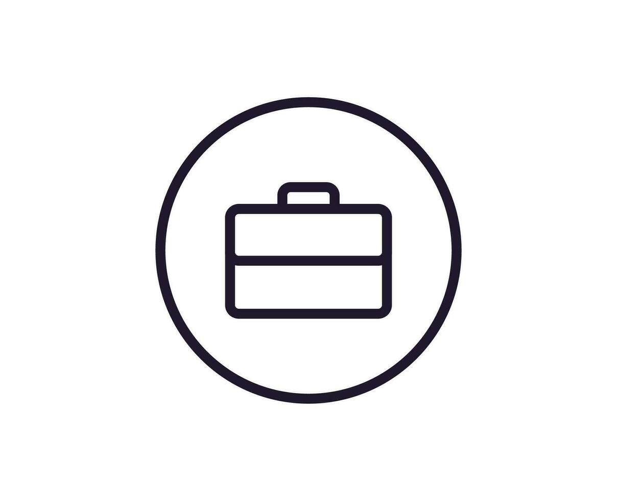 Single line icon of suitcase on isolated white background. High quality editable stroke for mobile apps, web design, websites, online shops etc. vector