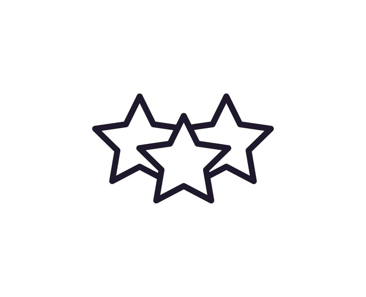 Single line icon of star on isolated white background. High quality editable stroke for mobile apps, web design, websites, online shops etc. vector