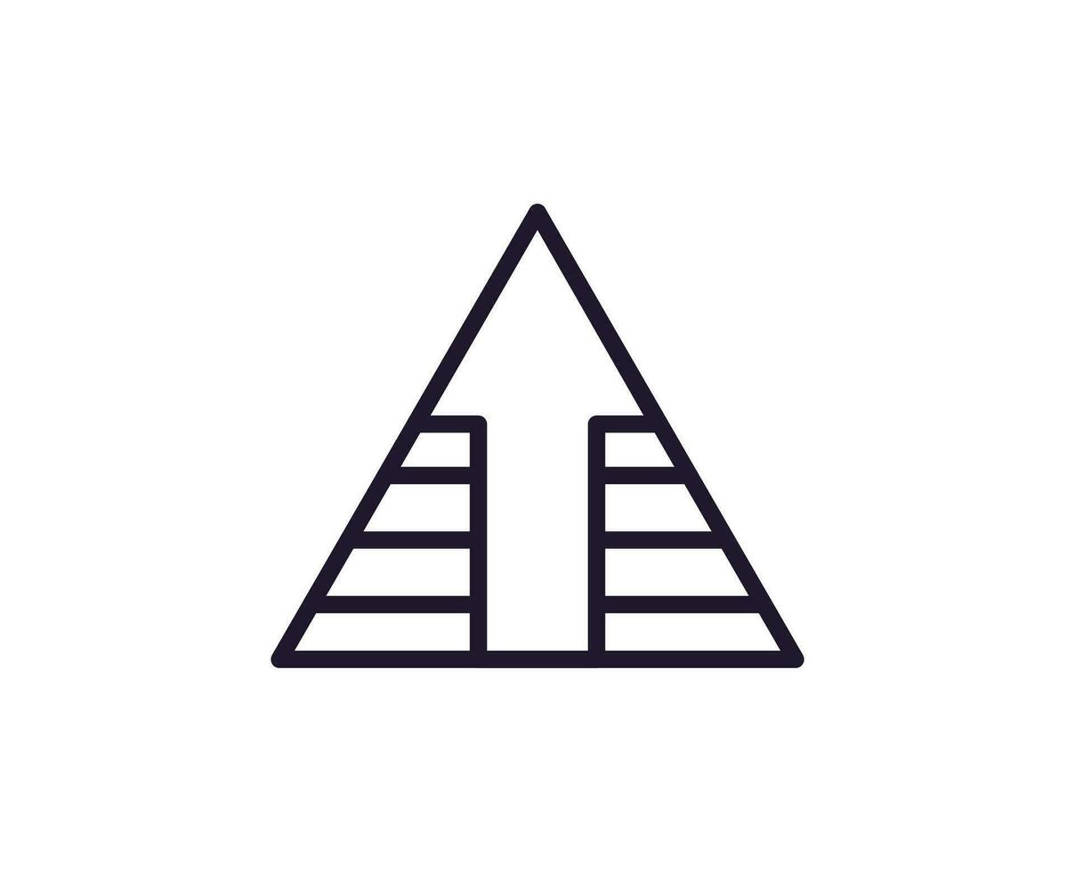 Pyramid vector line icon. Premium quality logo for web sites, design, online shops, companies, books, advertisements. Black outline pictogram isolated on white background
