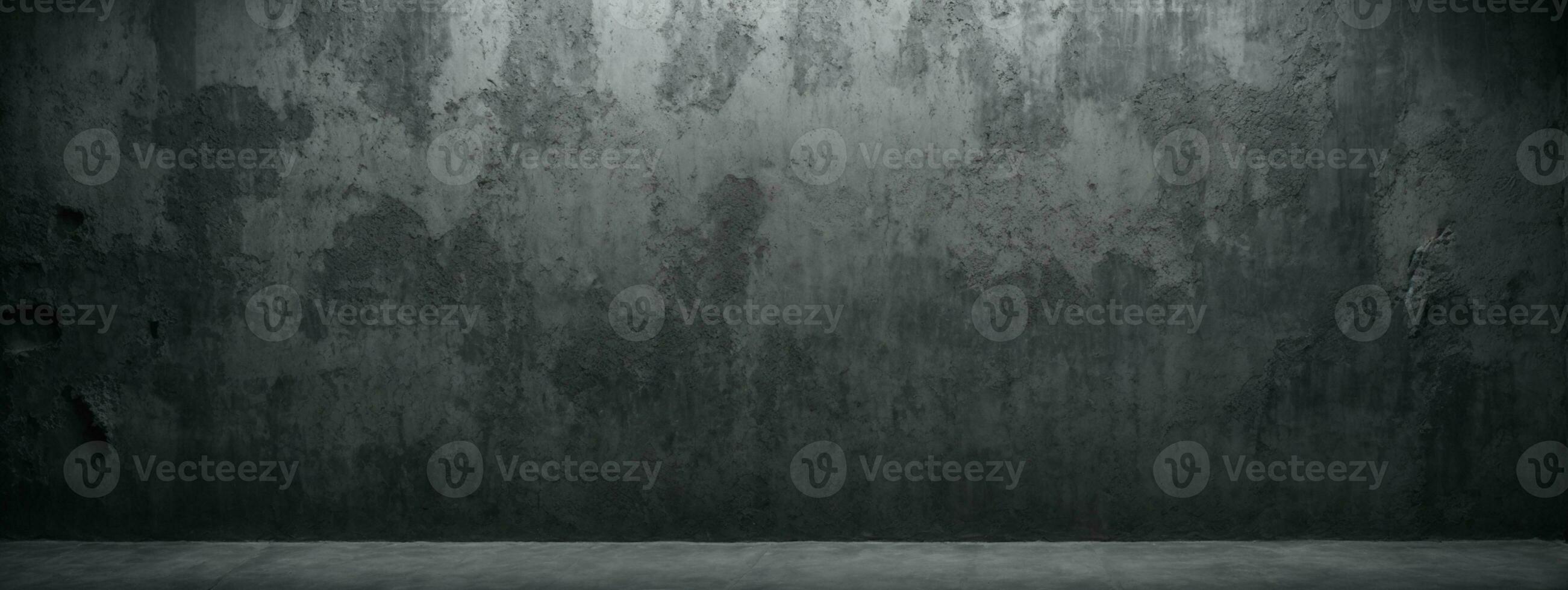 Old wall texture cement dark black gray background abstract grey color design are light with white gradient background.. AI generated photo