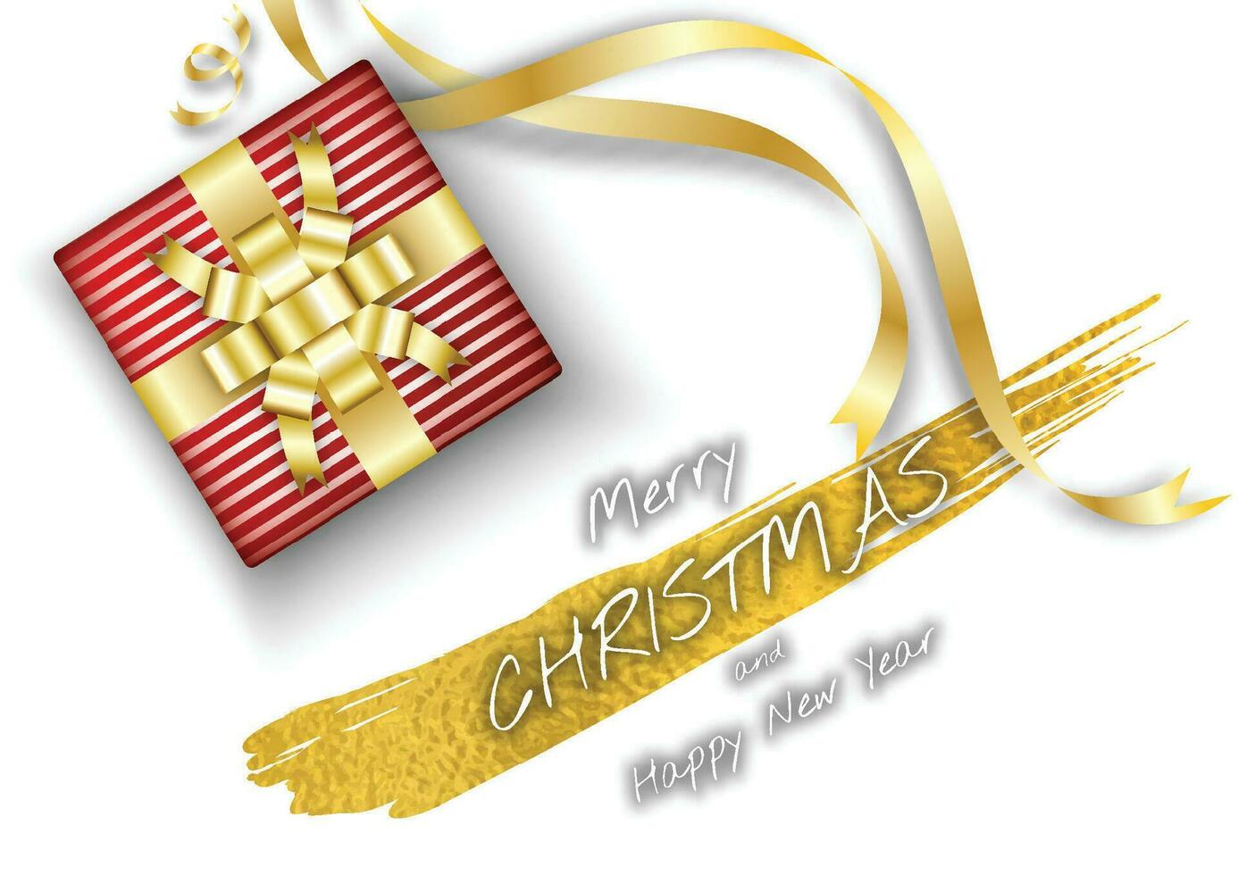 Merry Christmas white background elements with festive celebration vector