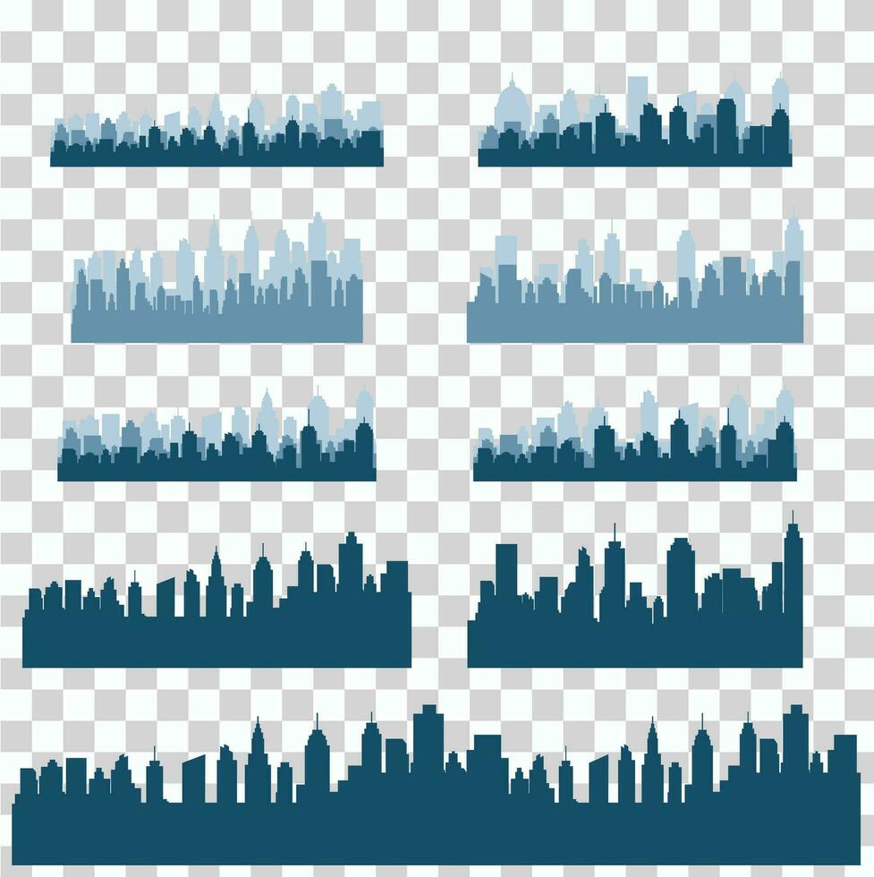 Ilustración de vector de horizonte de ciudad moderna
