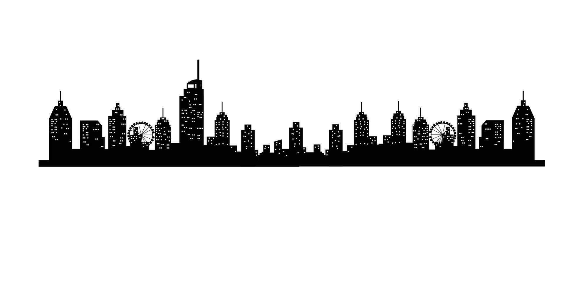 Ilustración de vector de horizonte de ciudad moderna