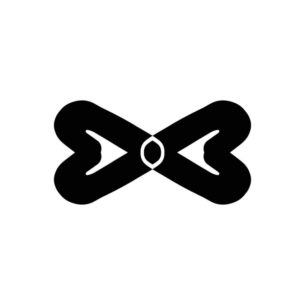 Bow tie icon. Simple style man fashion poster background symbol. Bow tie text frame. Bow tie logo design element. Bow tie t-shirt printing. Vector for sticker.