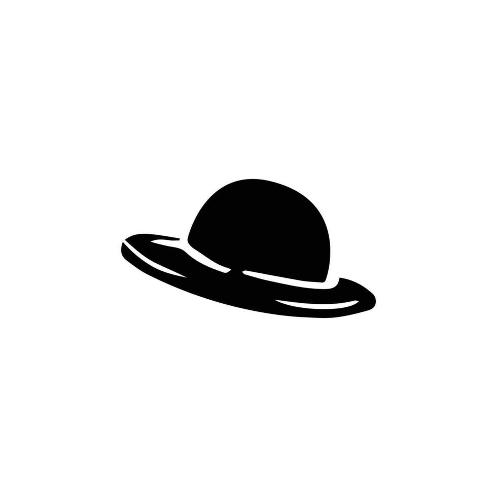 retro sombrero icono. sencillo estilo magia evento póster antecedentes símbolo. sombrero marca logo diseño elemento. retro sombrero camiseta impresión. vector para pegatina.