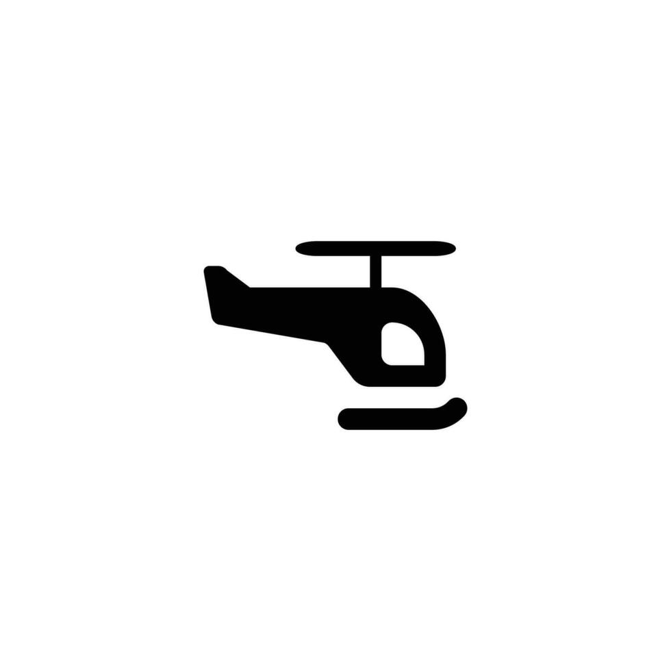 Helicopter icon. Simple style helicopter travel company poster background symbol. Helicopter brand logo design element. Helicopter t-shirt printing. Vector for sticker.