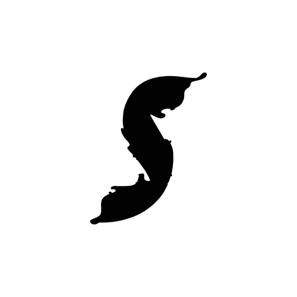 S icon. Simple style S company poster background symbol. S brand logo design element. S t-shirt printing. Vector for sticker.