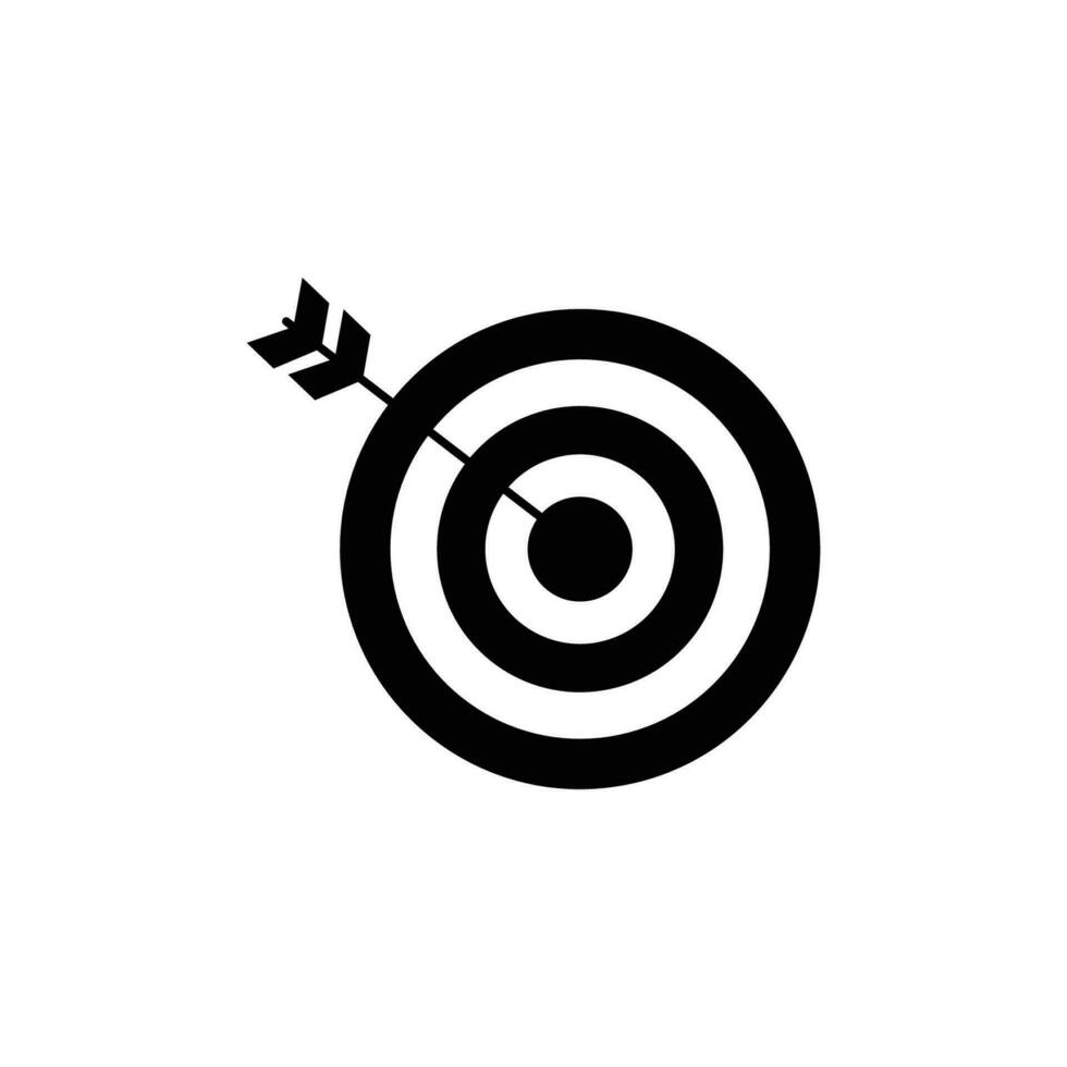 Target icon. Simple style archery tournament poster background symbol. Target brand logo design element. Target t-shirt printing. vector for sticker.