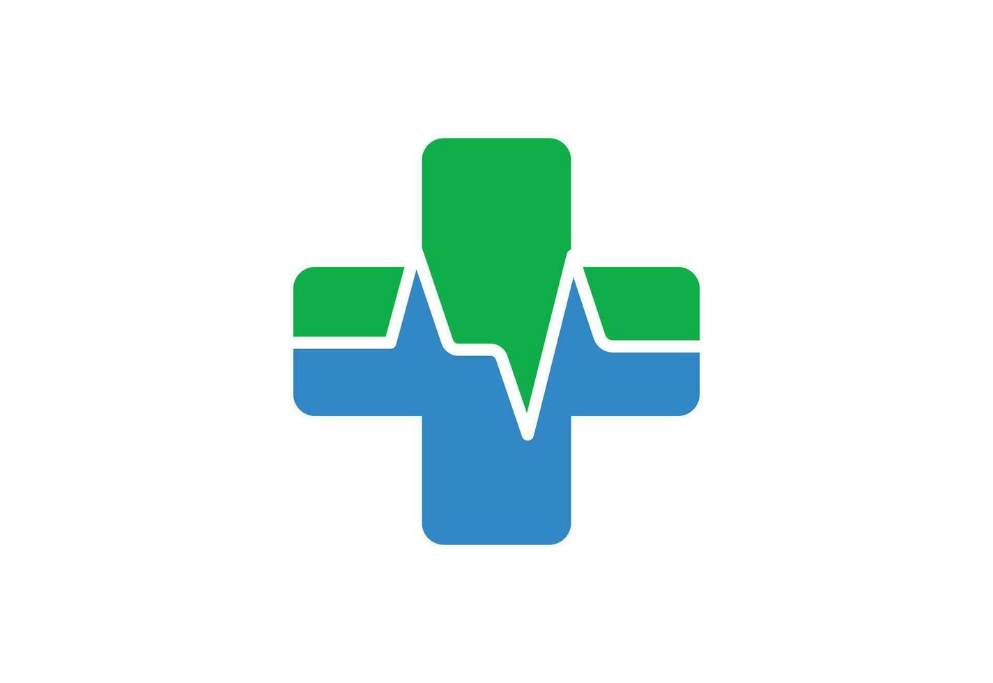 Medical and health care center logo design, Vector design template