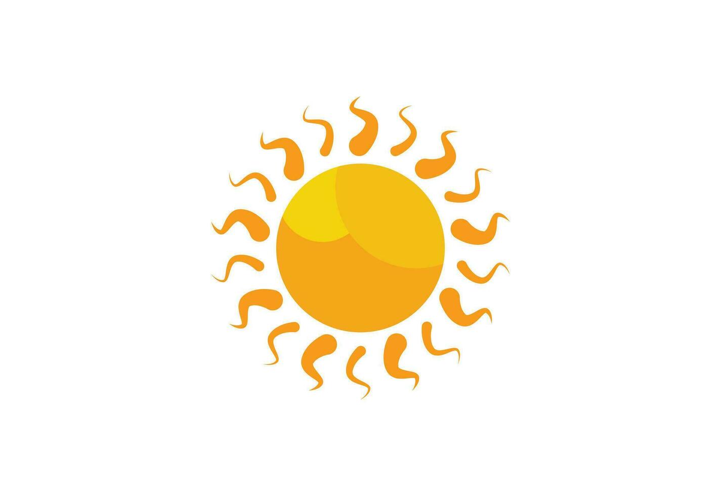 Sun logo, vector design concept