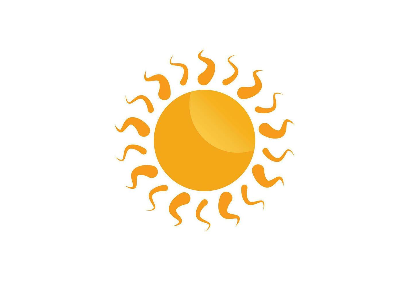 Sun logo, vector design concept