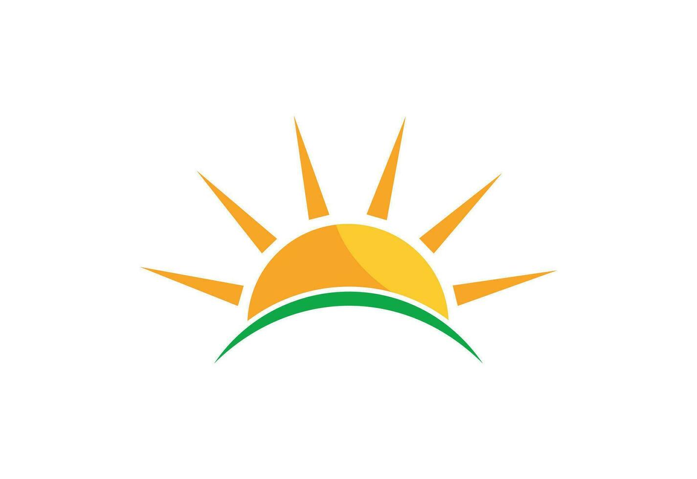 Sun logo, vector design concept