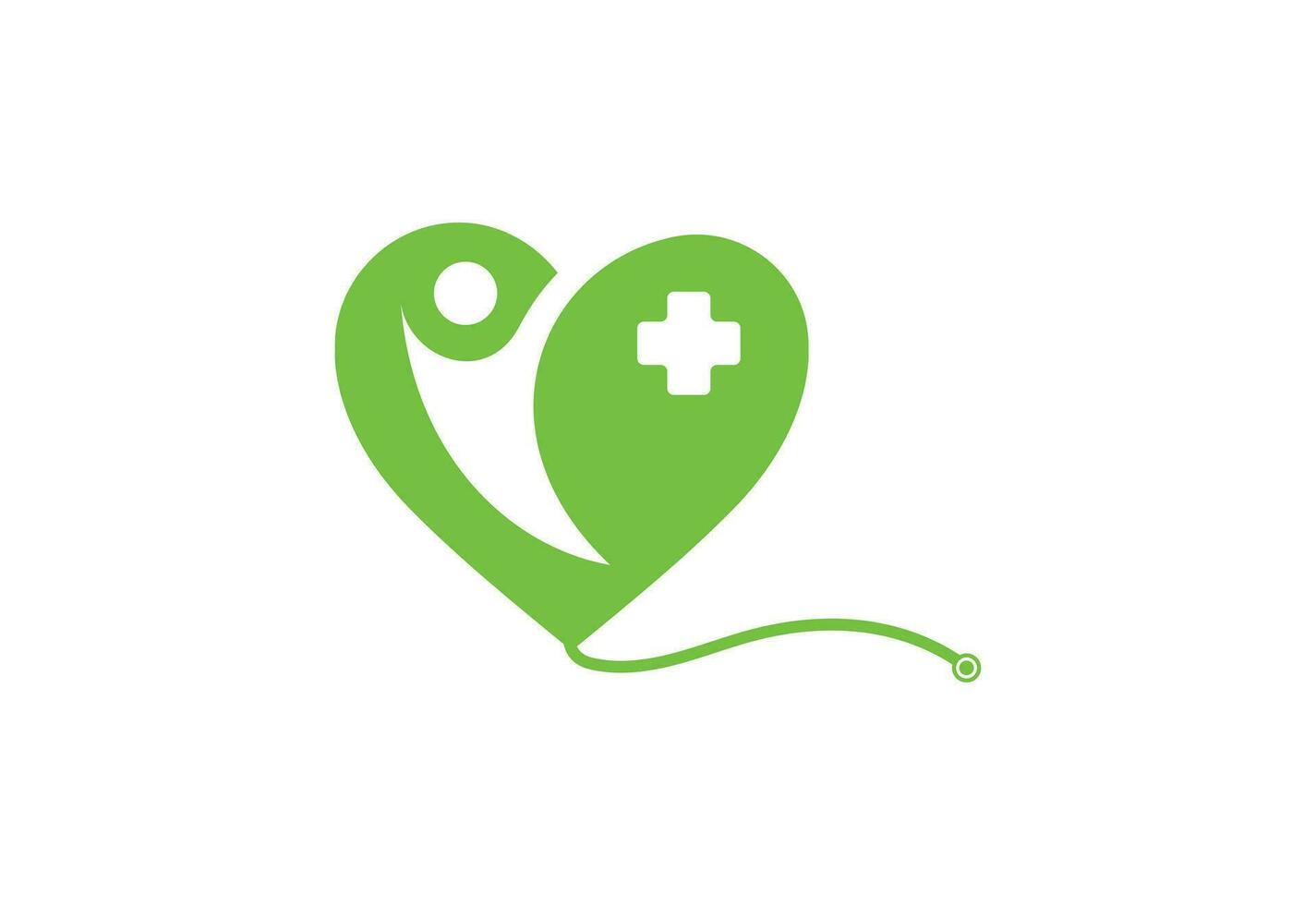 Medical and health care center logo design, Vector design template