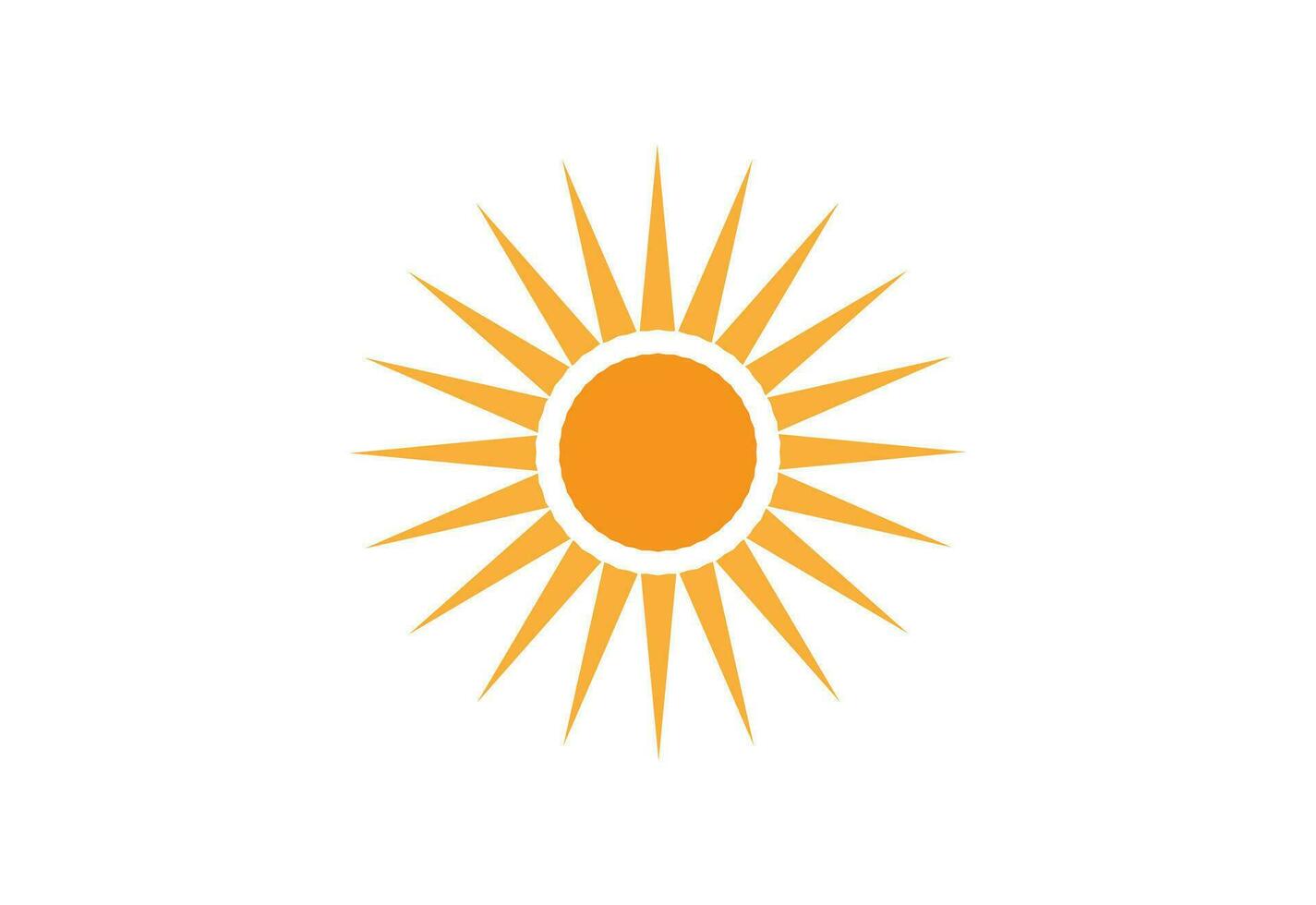 Sun logo, vector design concept