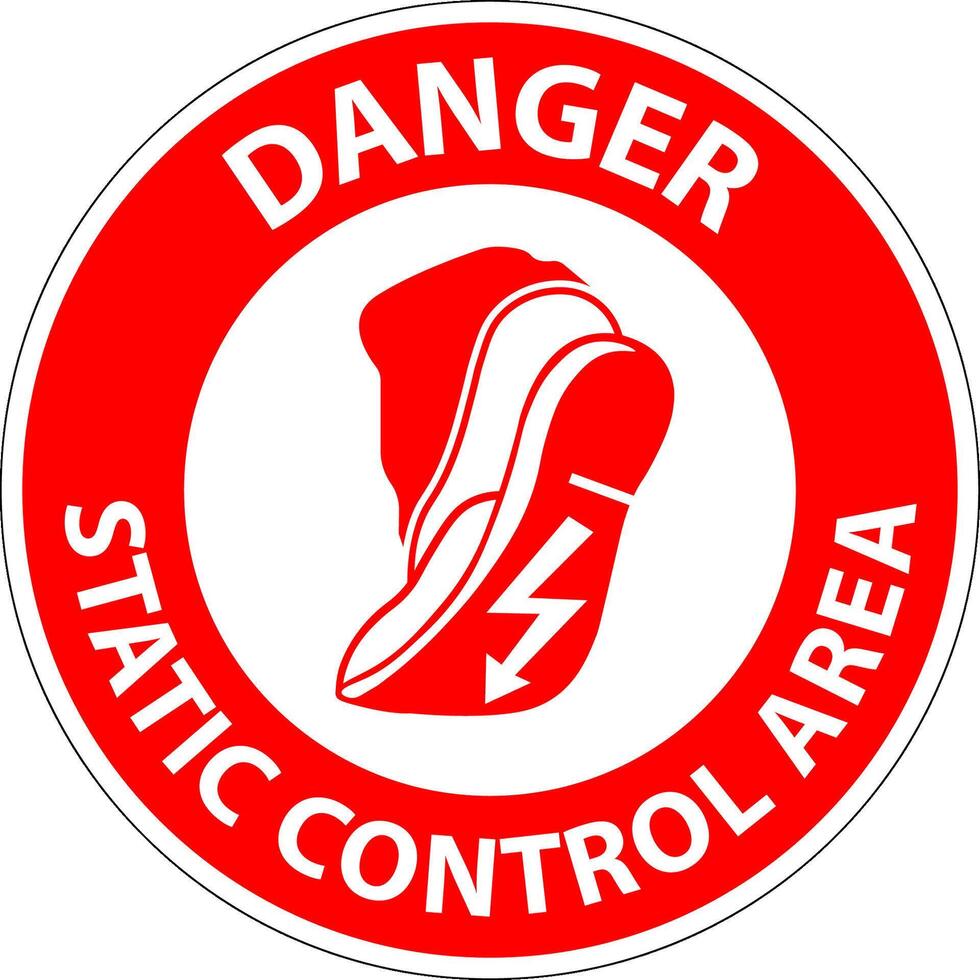 Danger Sign Static Control Area vector
