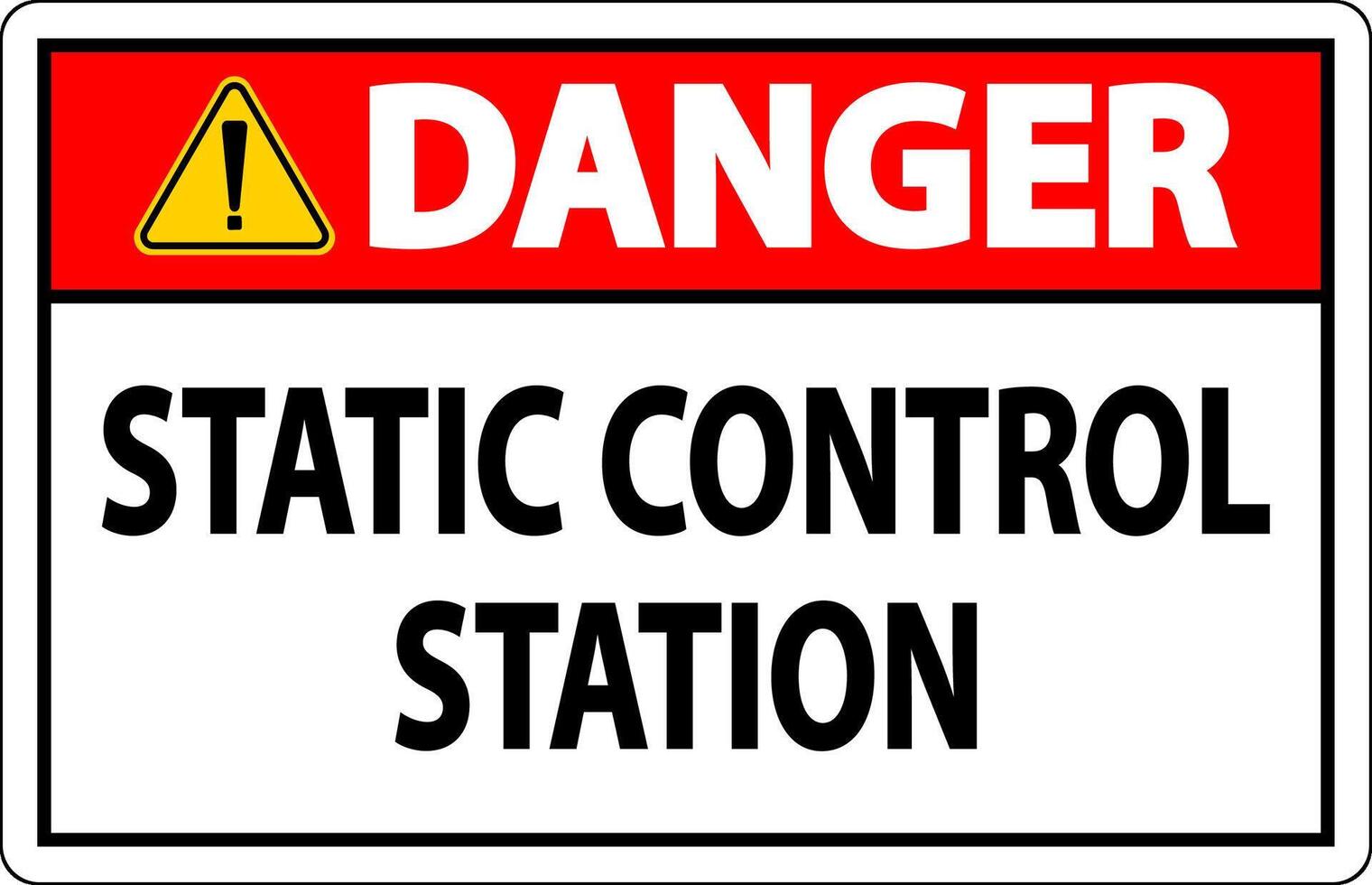 Danger Sign Static Control Station vector