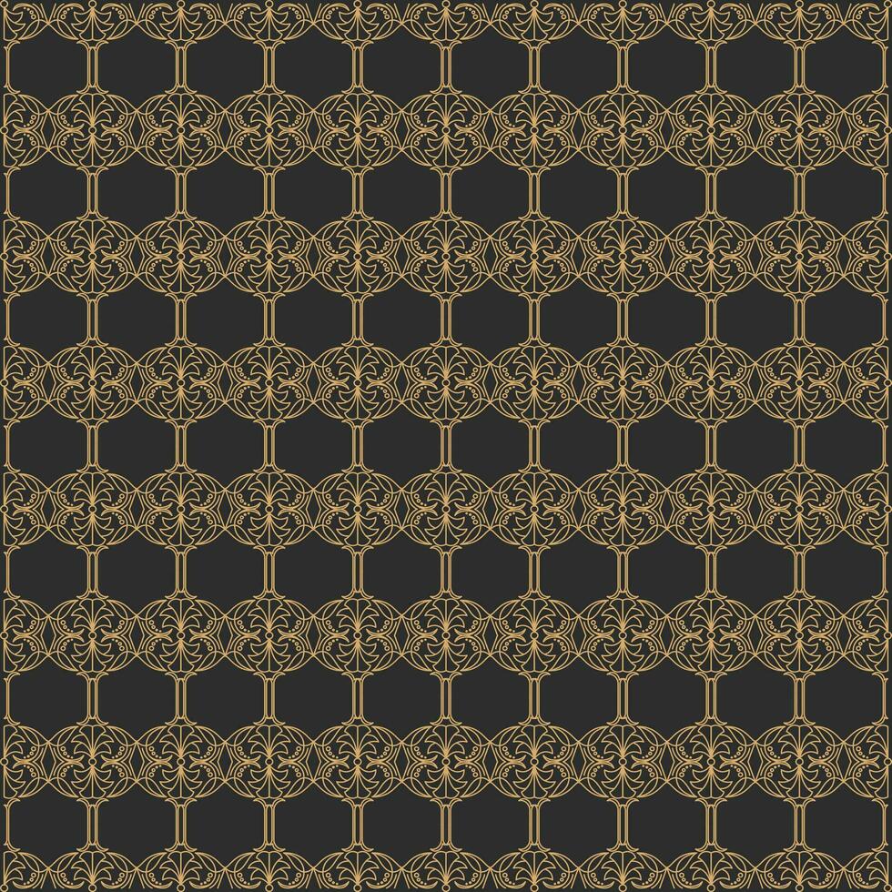 Luxury golden art deco ornamental seamless pattern vector