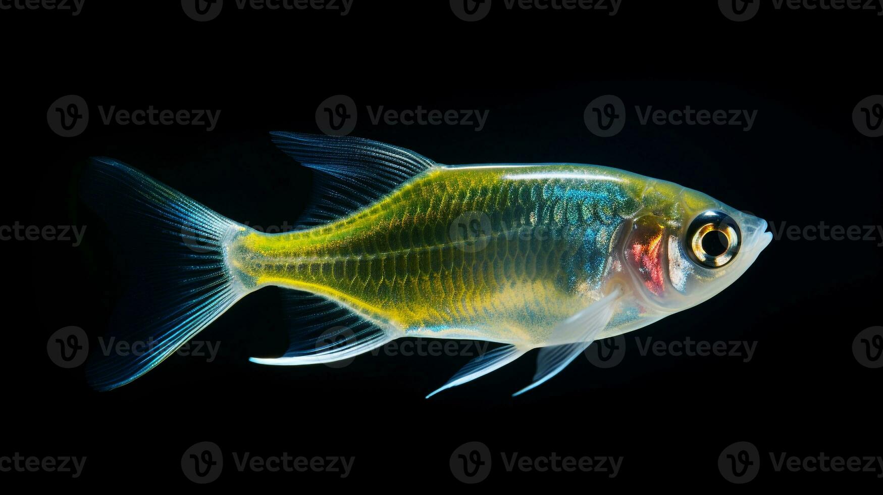 Wildlife photography of Photo of X-ray Tetra Fish. Generative AI