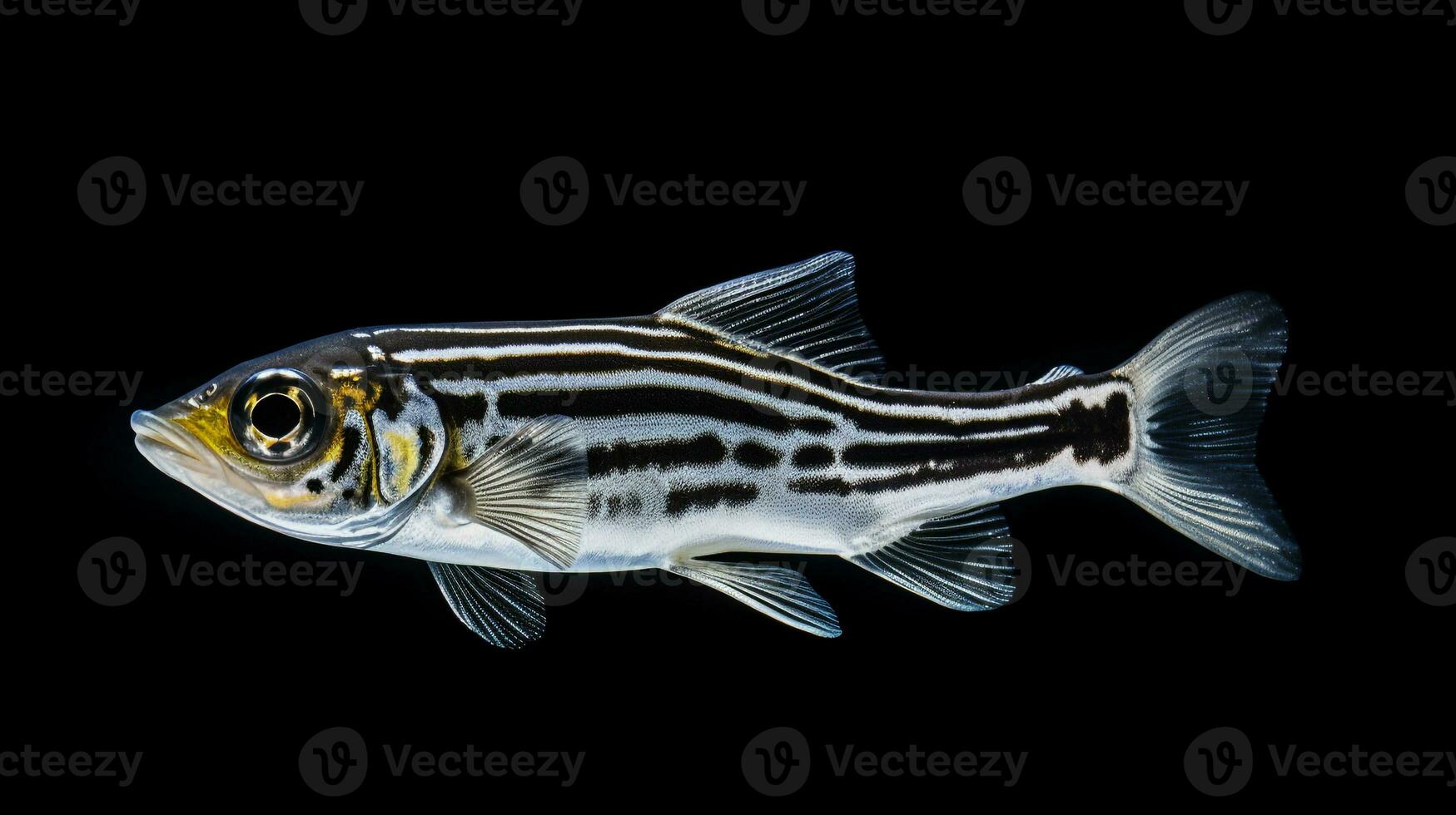 Wildlife photography of Photo of Zebrafish. Generative AI