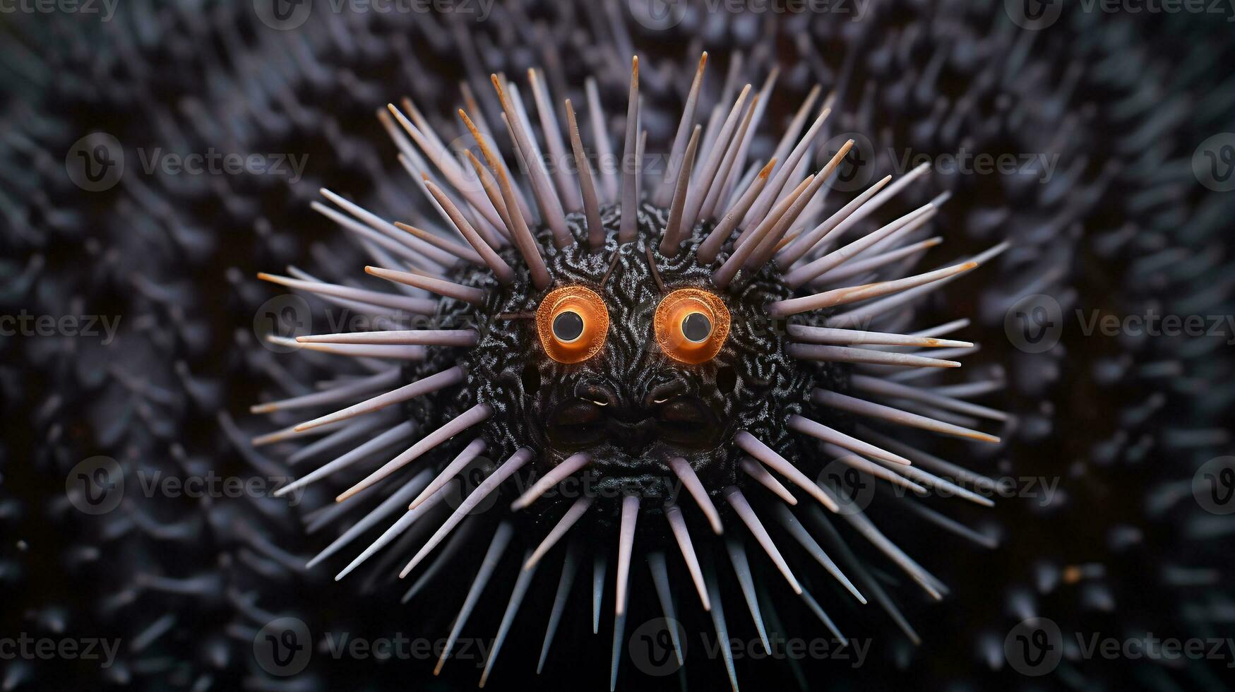 Wildlife photography of Photo of Urchin. Generative AI