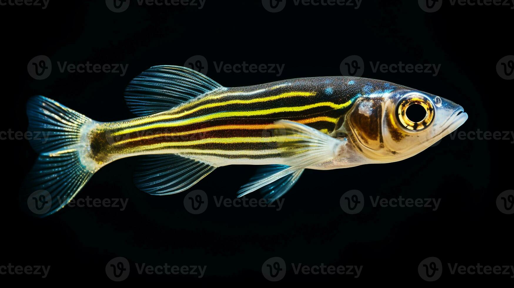 Wildlife photography of Photo of Zebrafish. Generative AI