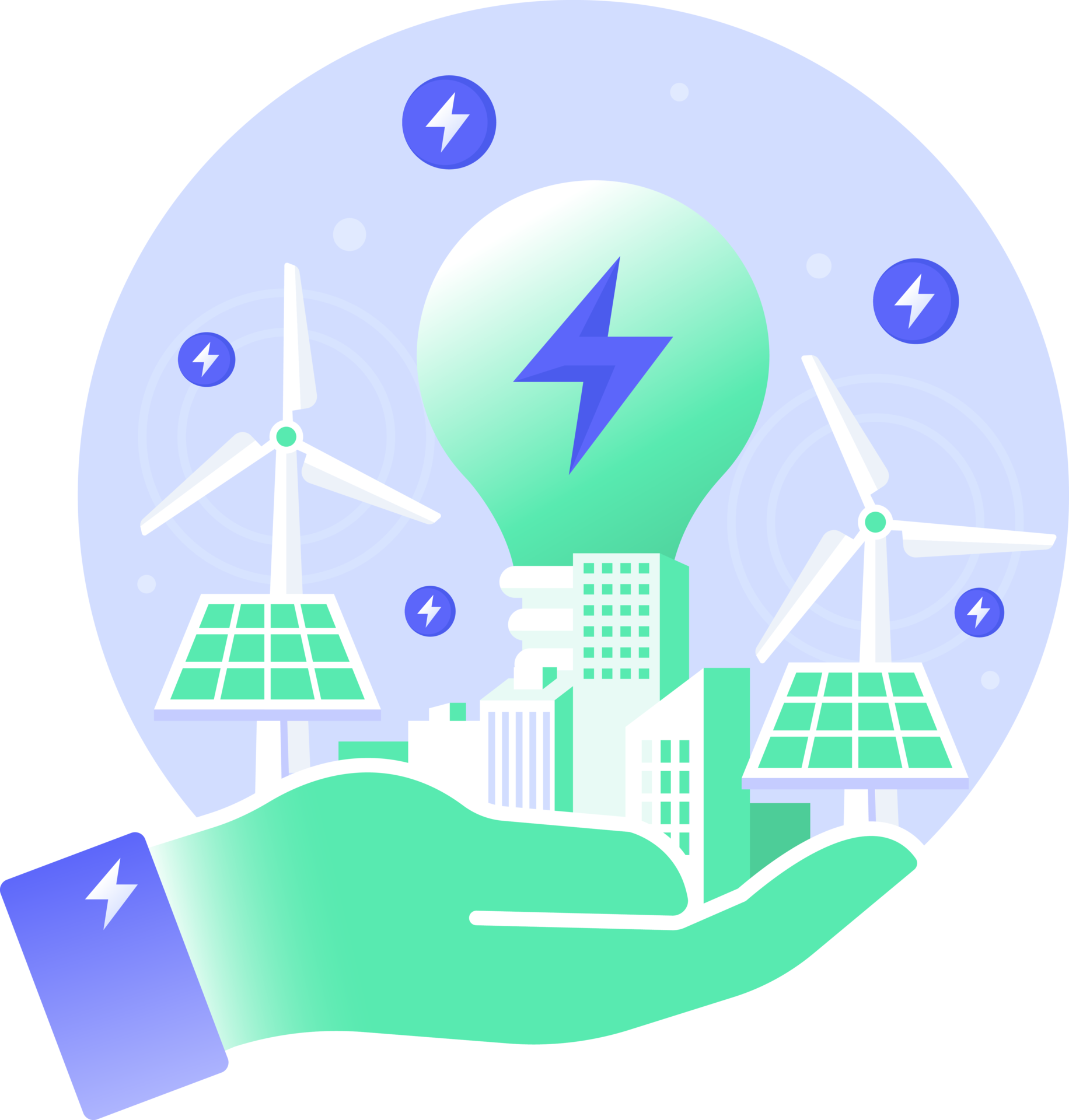 Sustainable energy concept illustration 29264286 PNG