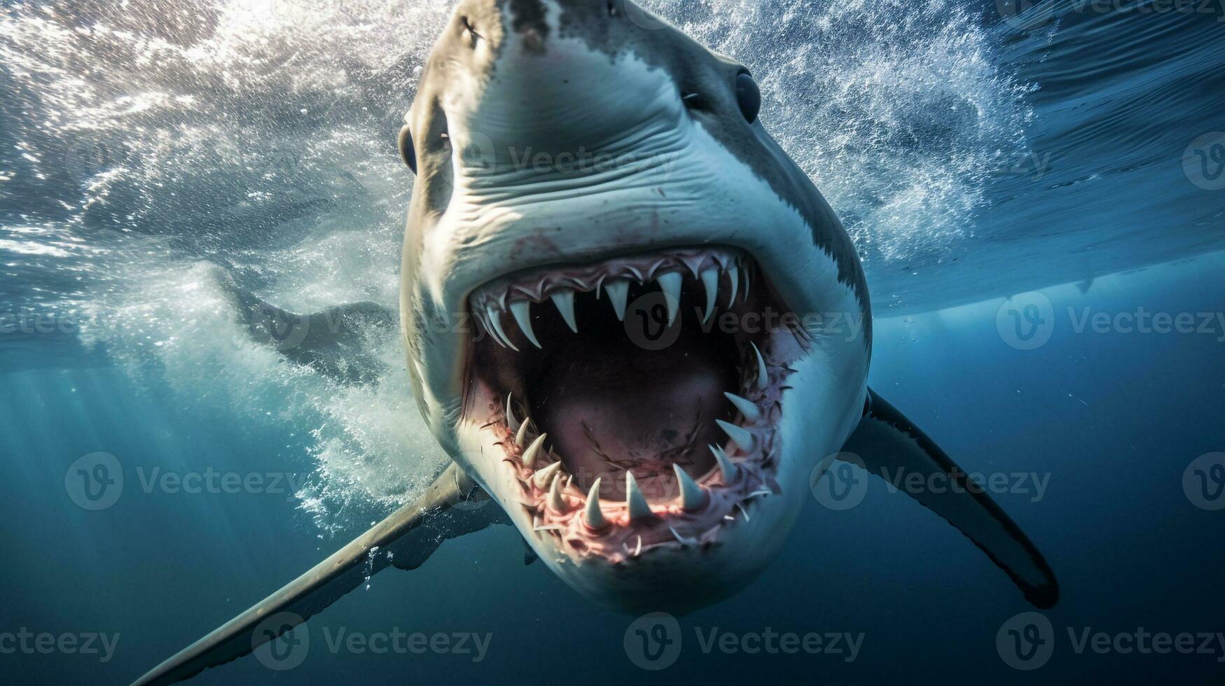 Wildlife photography of Photo of Shark. Generative AI