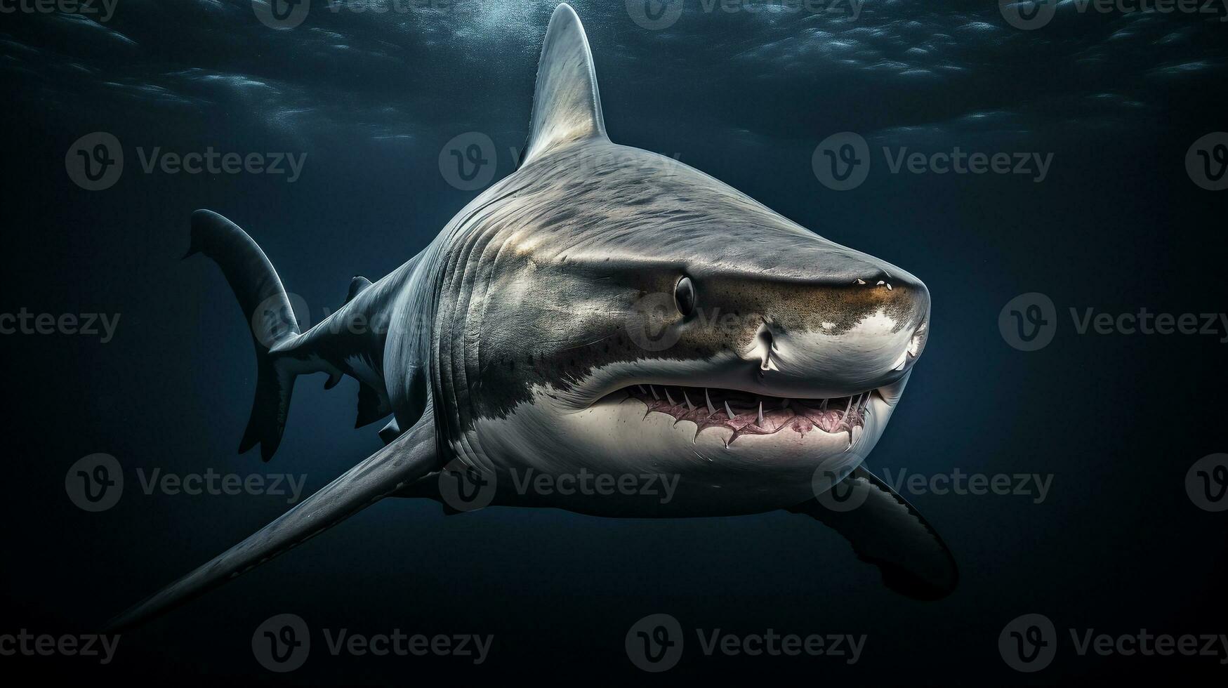 Wildlife photography of Photo of Shark. Generative AI