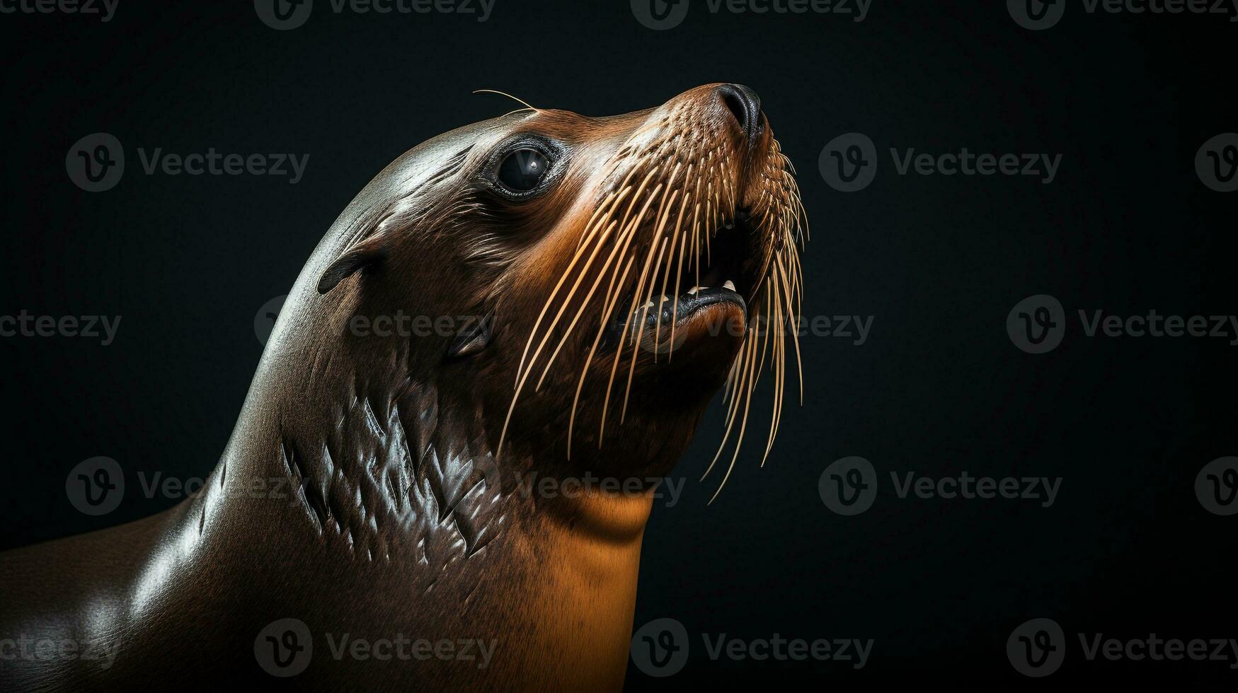 Wildlife photography of Photo of Sea Lion. Generative AI