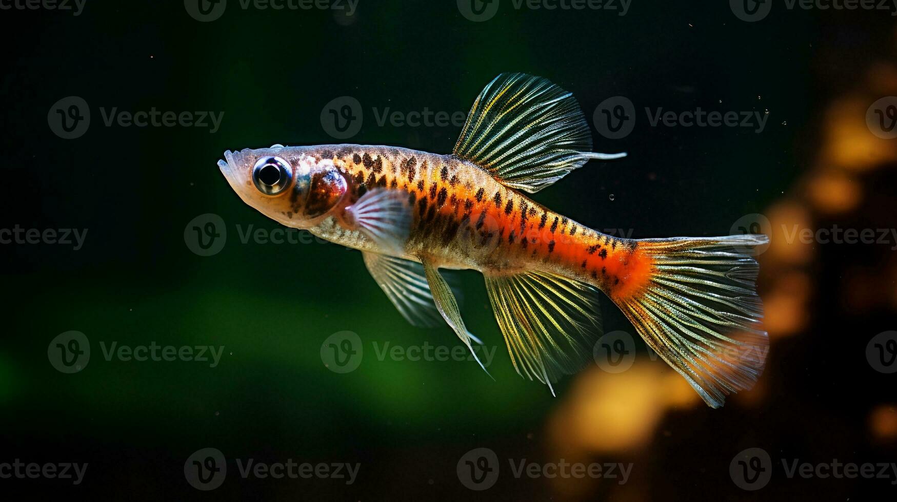 Wildlife photography of Photo of Guppy. Generative AI