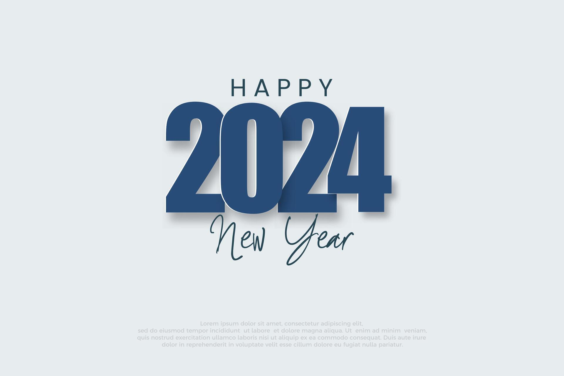 Happy new year 2025 with modern blue color background. 2025 new year