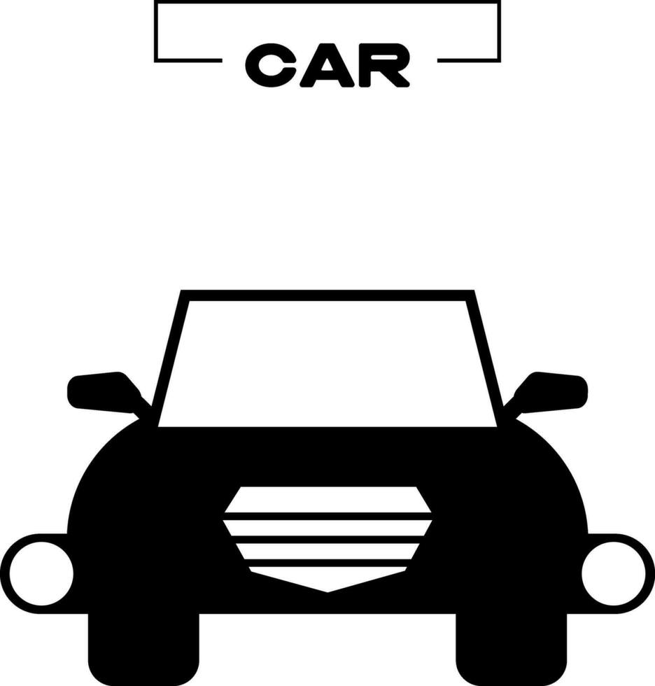 black car icon city road vector