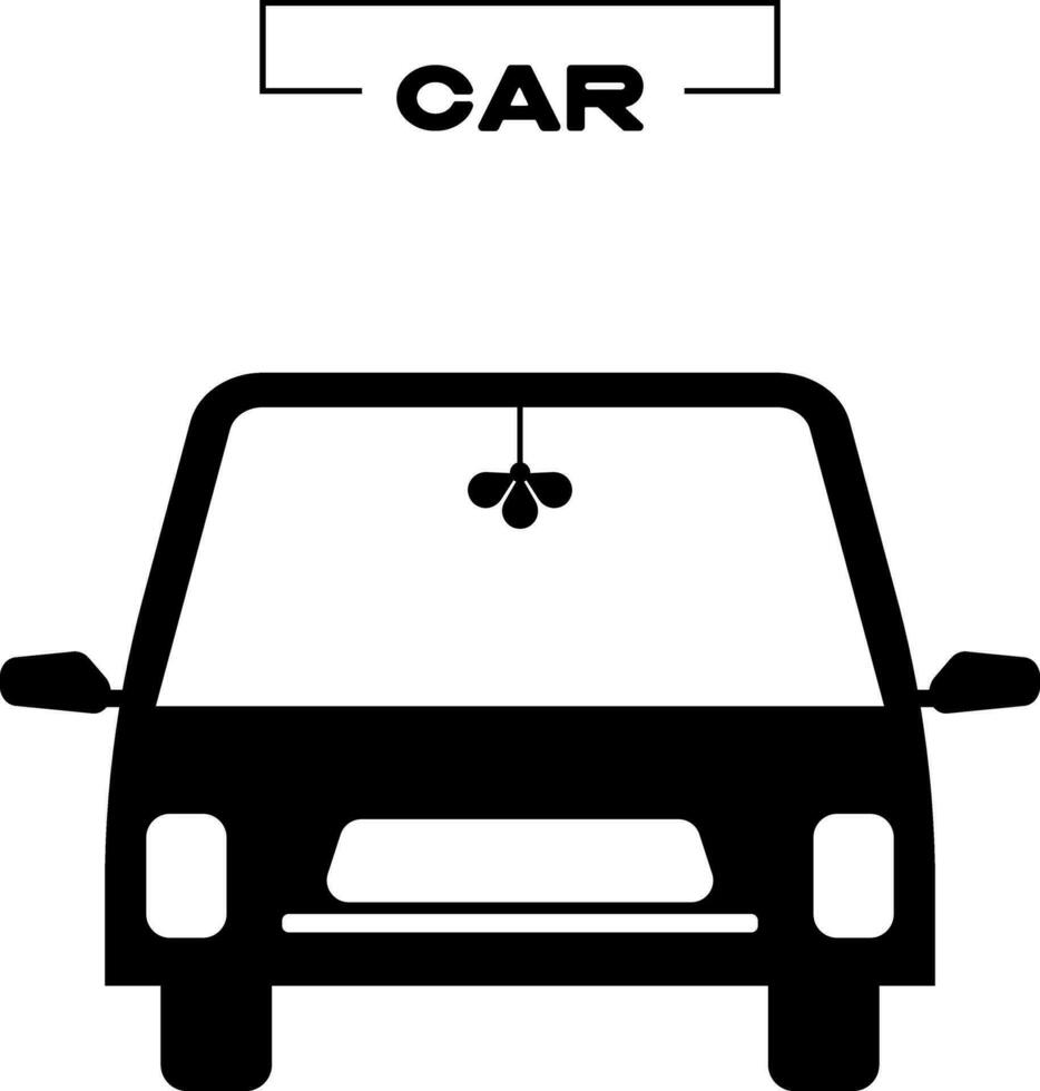 black car icon city road vector