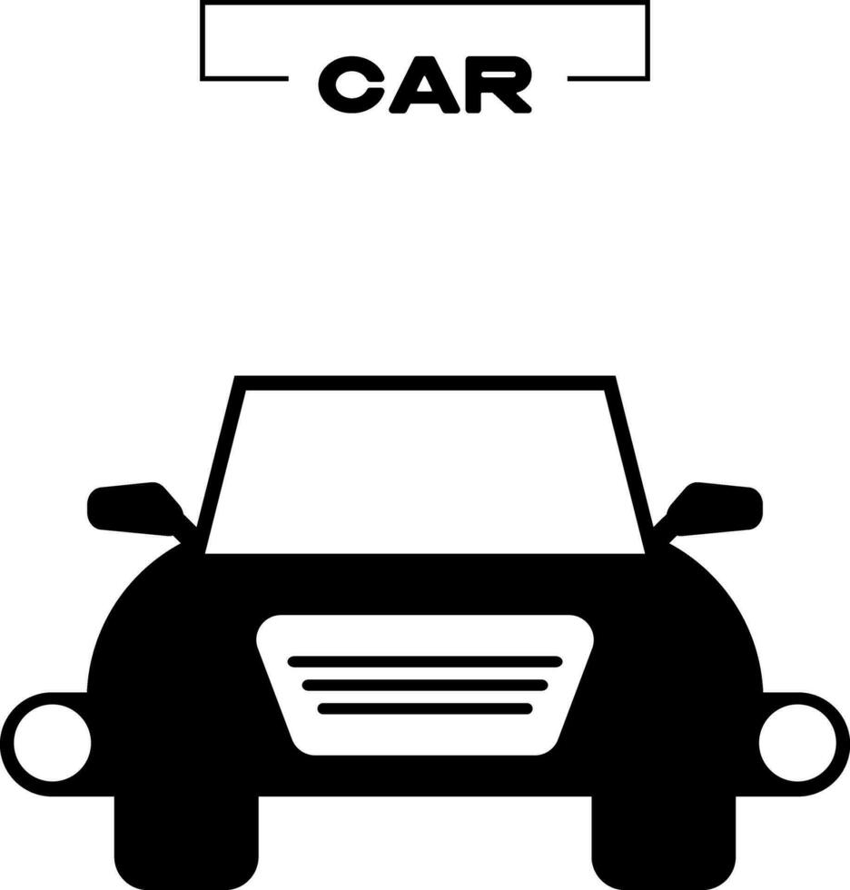 black car icon city road vector