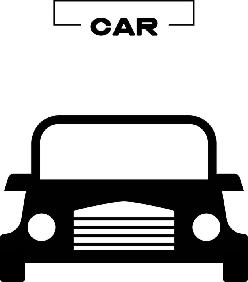 black car icon city road vector