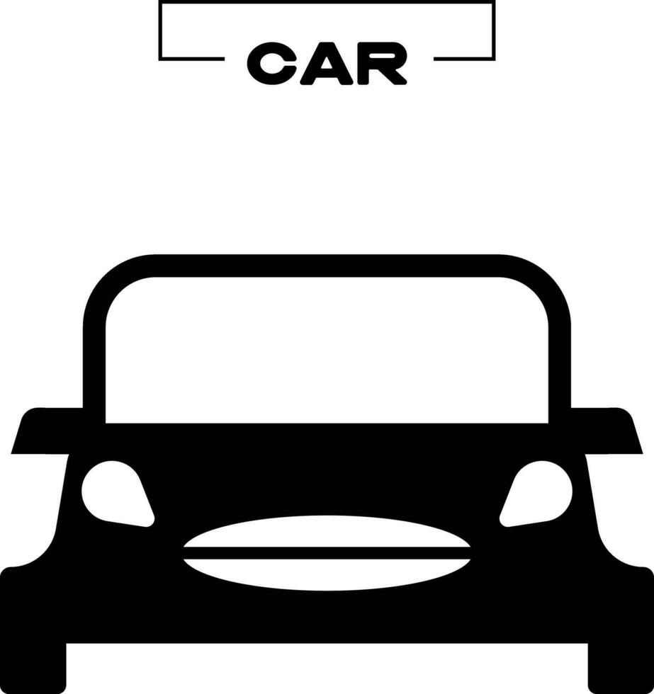 black car icon city road vector