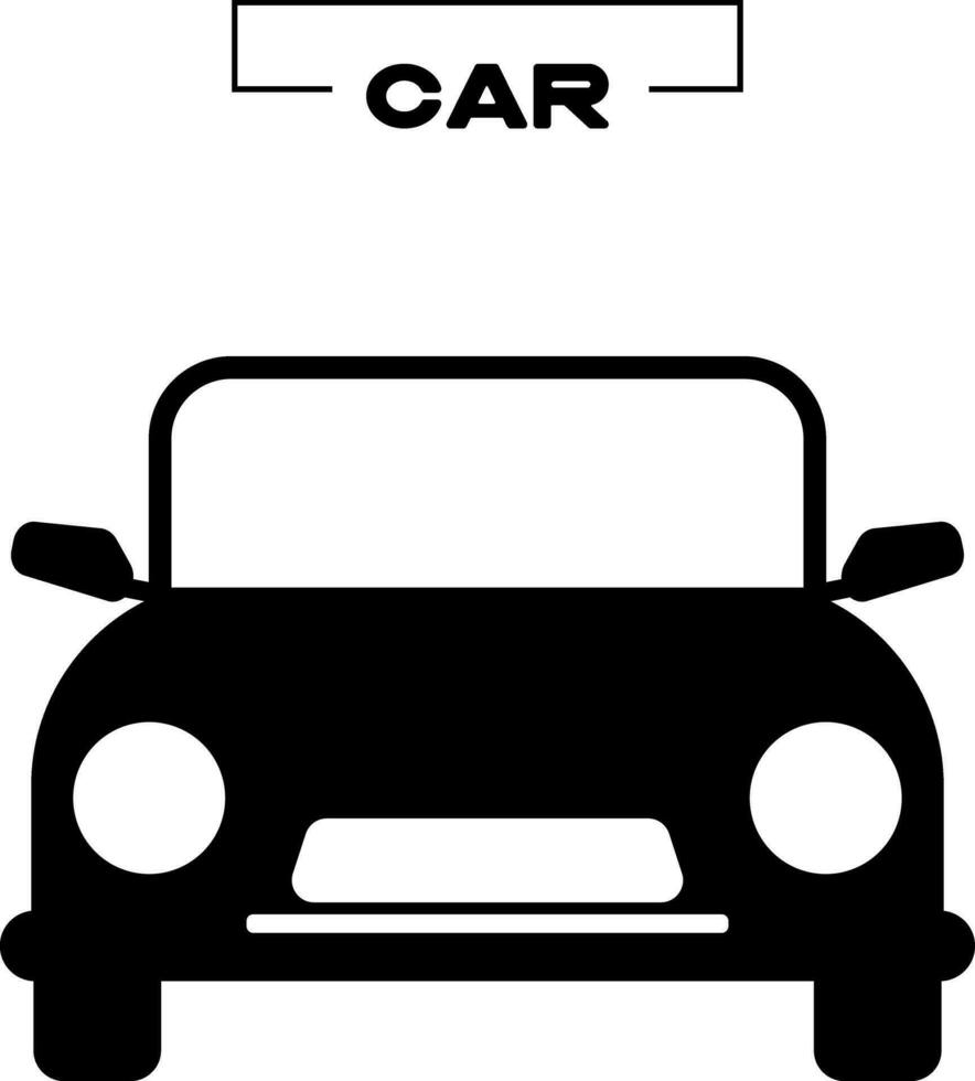 black car icon city road vector